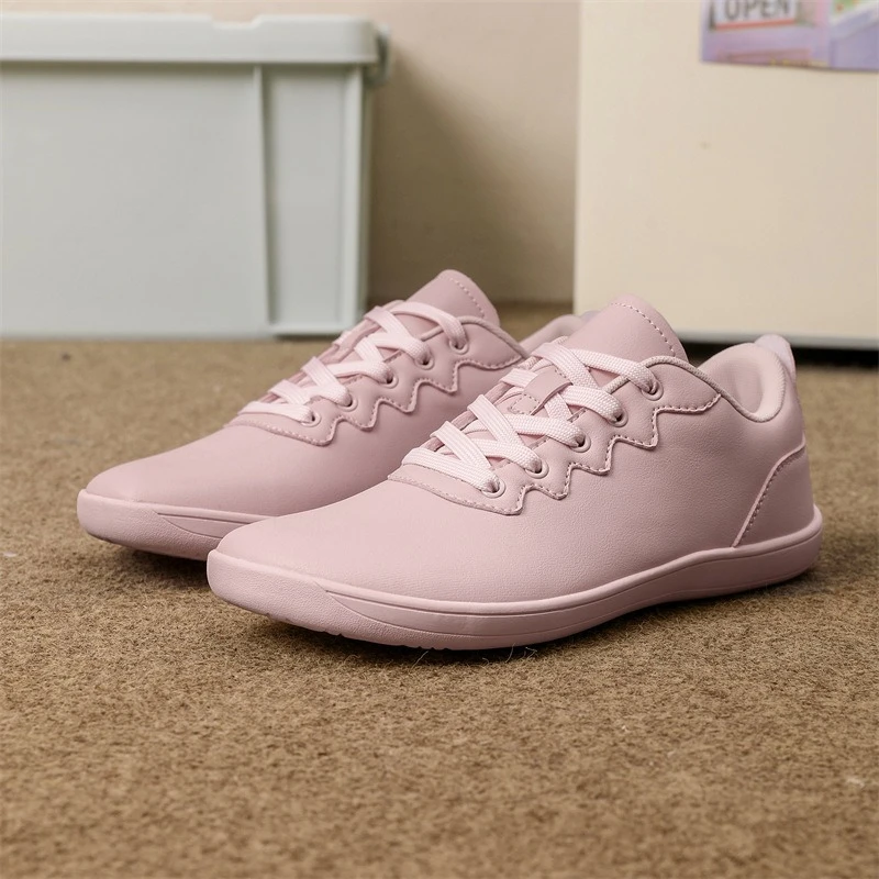 Couples' Wide Toe Barefoot Shoes Lightweight Soft Soled Outdoor Hiking Shoes Low Cut Lace Up Casual Sneakers Loafers Men