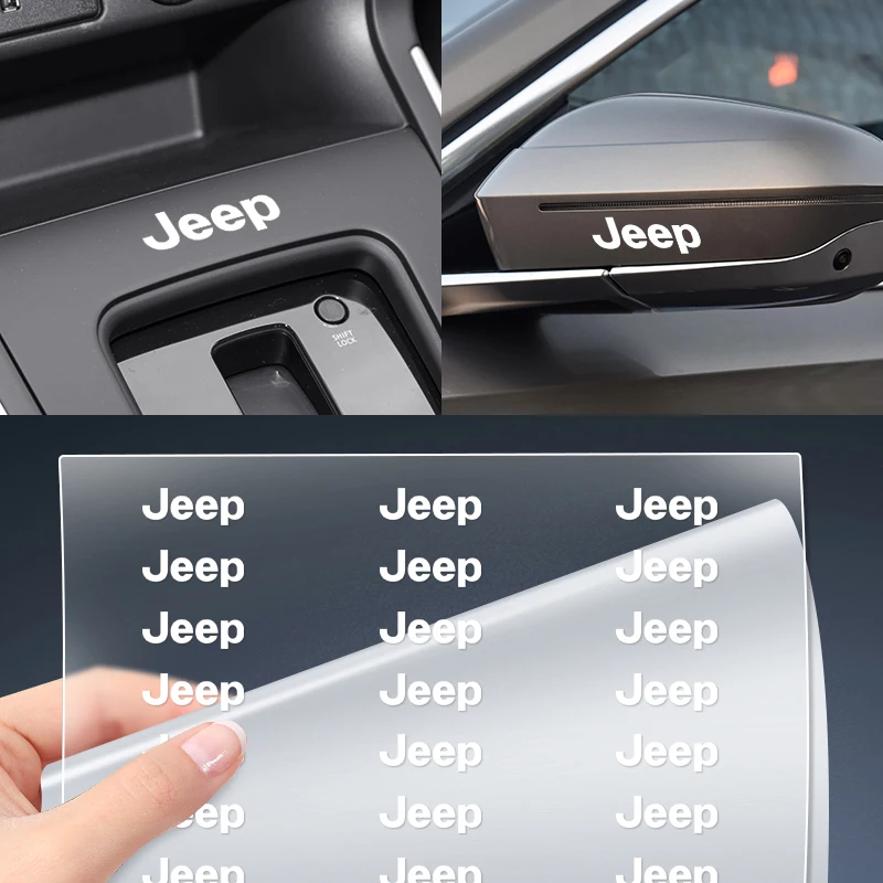 

1/2/5/10pcs Car Stickers emblem Auto Decor Decals Window Wiper Stickers For Jeep Grand Cherokee Wrangler JK Renegade Accessories