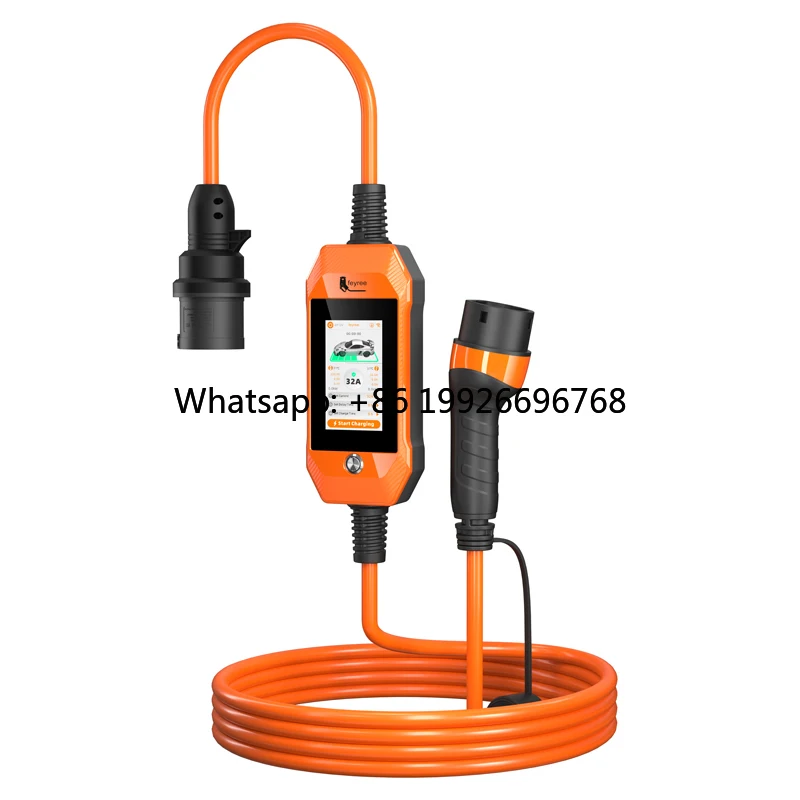 

Feyree Portable EV Charger 7kW Fast Charging Touch Screen Design 4.3 Inch Wifi App Smart OTA Firmware Upgrades EV Charger