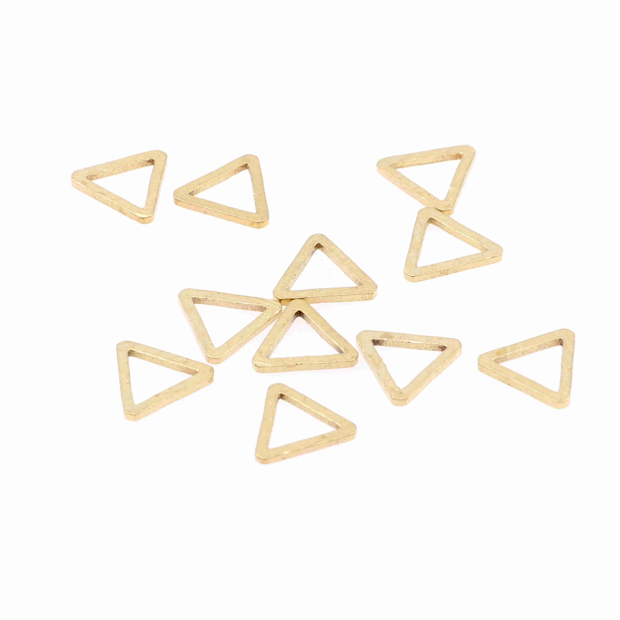 Hammered Brass Charms,Triangle connector,Findings Accessories For Diy Earrings Necklace Bracelet DIY Making,Jewelry Supplies