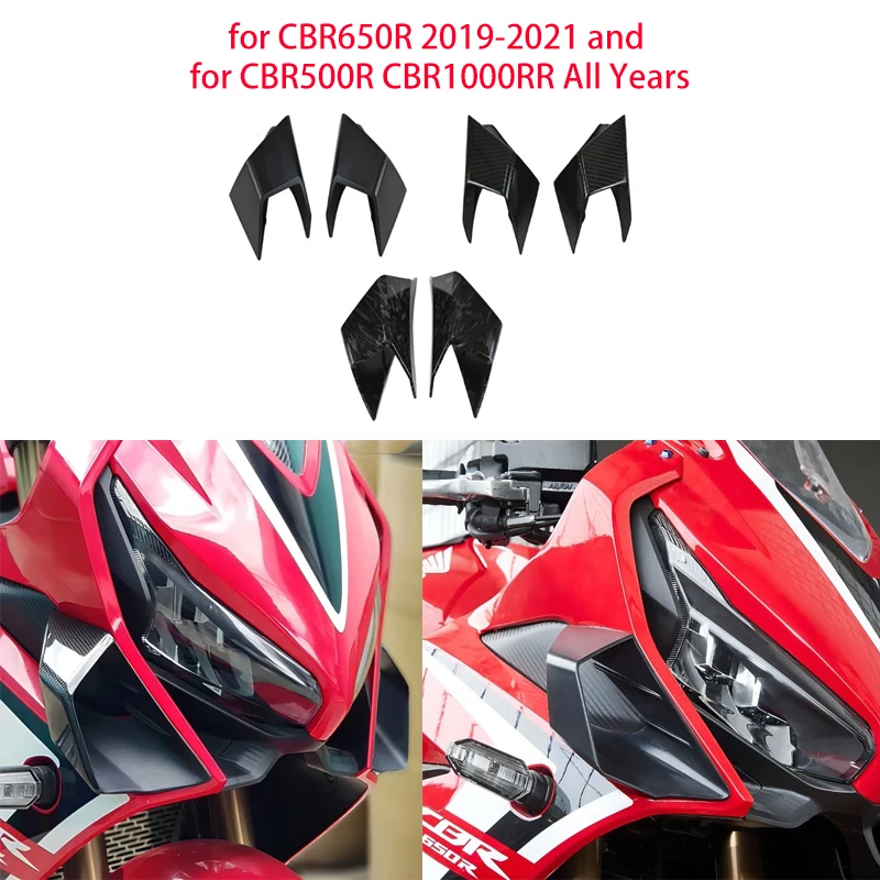 

Обтекатель крыльев для CBR650R 2019-2021 и для CBR500R CBR1000RR, все годы, боковое крыло, фиксированное крыло, воздухозаборник, плавник акулы
