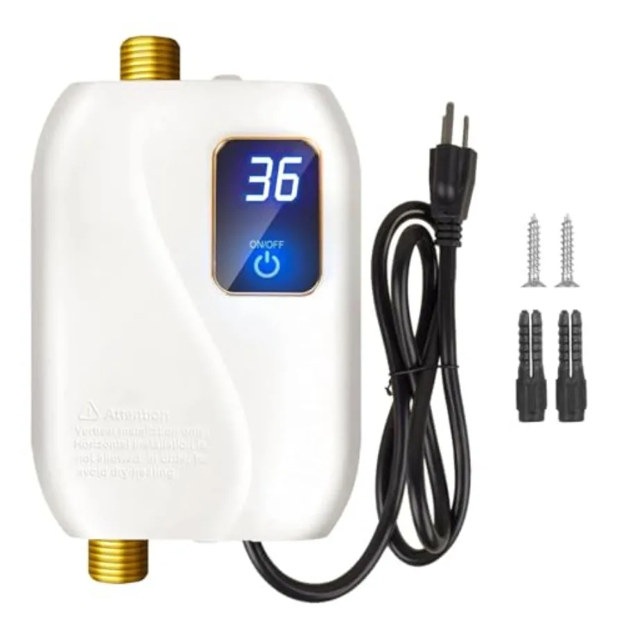 

Tankless Water Heater Electric 110V, 3000W Instant Electric Water Heater, Under Sink Water Heater with Digital Display, On Dema