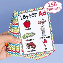 1/2pcs English 26 Letters Alphabet Phonics Pocket Flash Cards Early Educational Learning English Word Toys