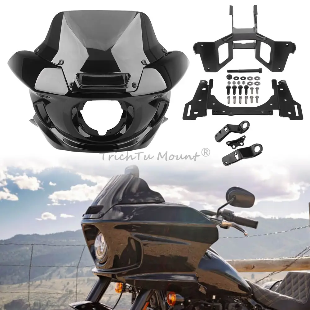 

Easy install For Harley Softail Low Rider ST FXLRST El FXRST 2022-2024 Motorcycle Headlight Fairing Windshield Clear Windscreen