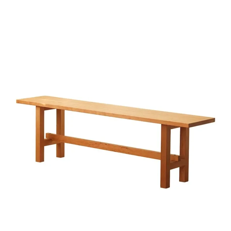

All solid wood multi-purpose cherry wood Nordic dining table stool Japanese shoe change simple home leisure stool