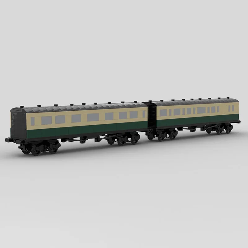 566pcs MOC Outdated Composite Brake Coaches Thomas Train Model Building Blocks Construction Toys Festival Gifts Education Brick