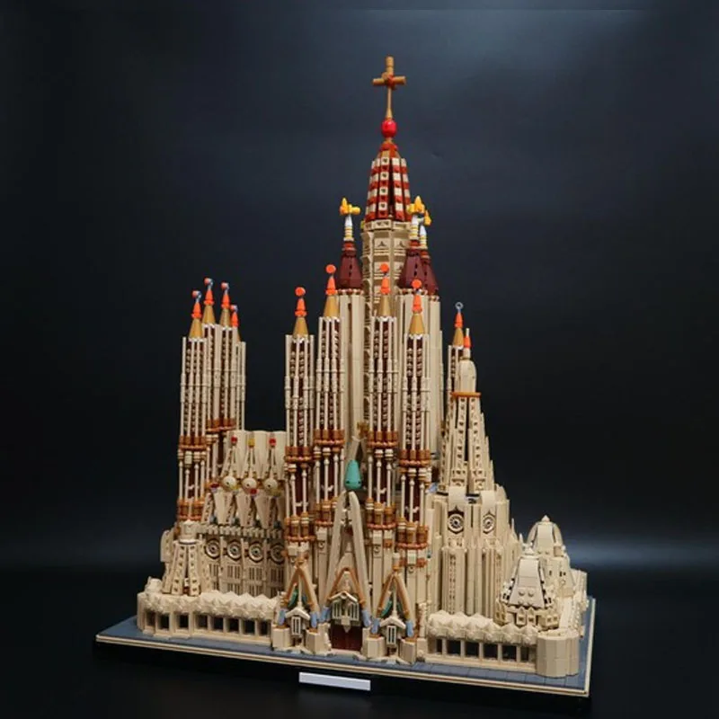 MOC-65795 Bouwstenen Barcelona Sagrada Familia Stadsgezicht Architectonische Creatieve Montage Speelgoed Diy Verjaardag Kerstcadeau