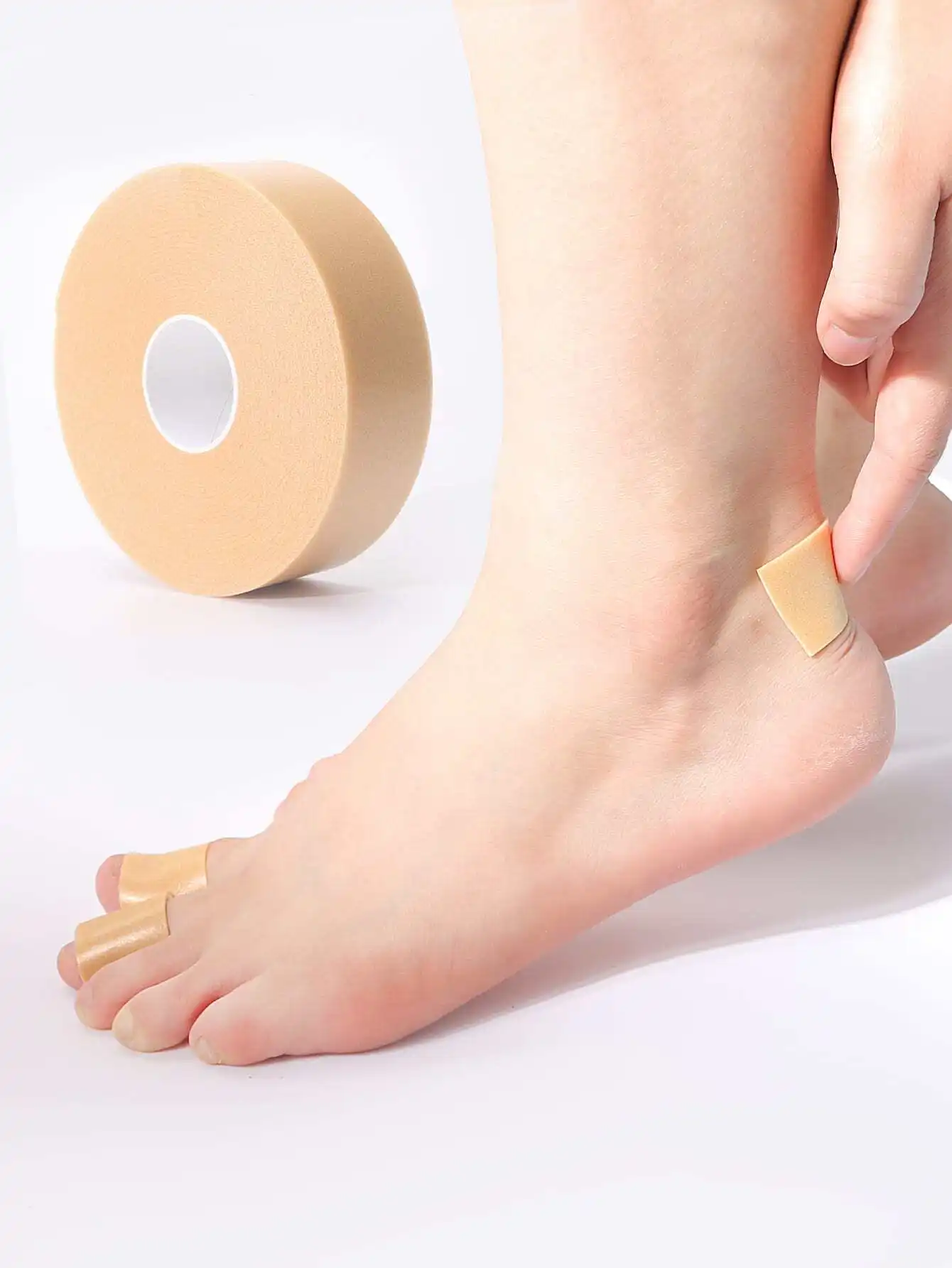 1Rolls ,Adhesive Blister Tape Pads,Anti-Wear Blister Prevention Heel Pads Foam Tape,Waterproof Moleskin For Feet,Blister Tape Fo