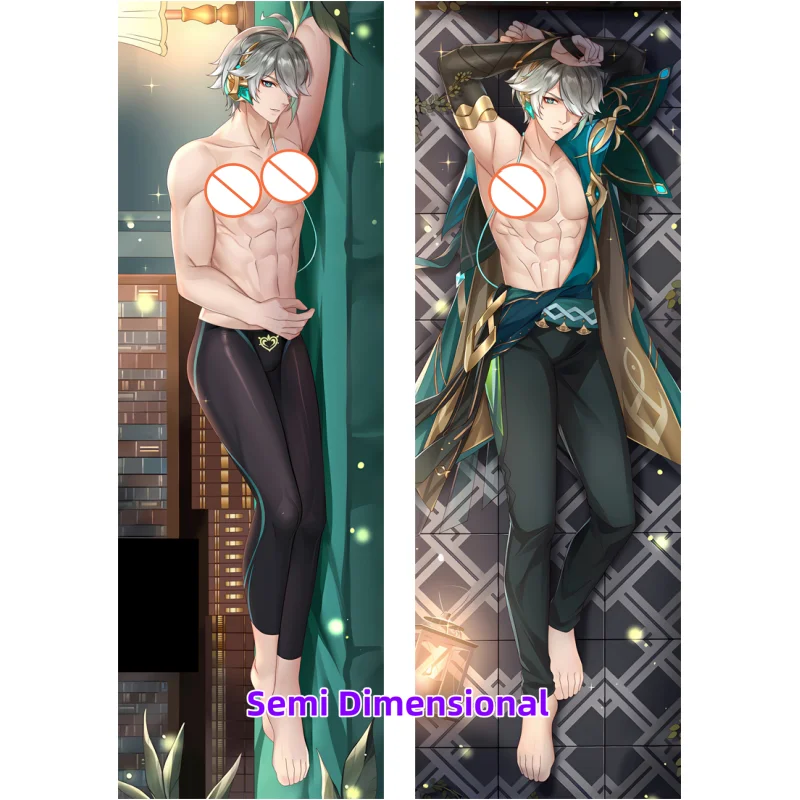 Dakimakura Anime Genshin Impact Alhaitham Double-sided Print Of Life-size Body Pillowcase Gifts Can be Customized