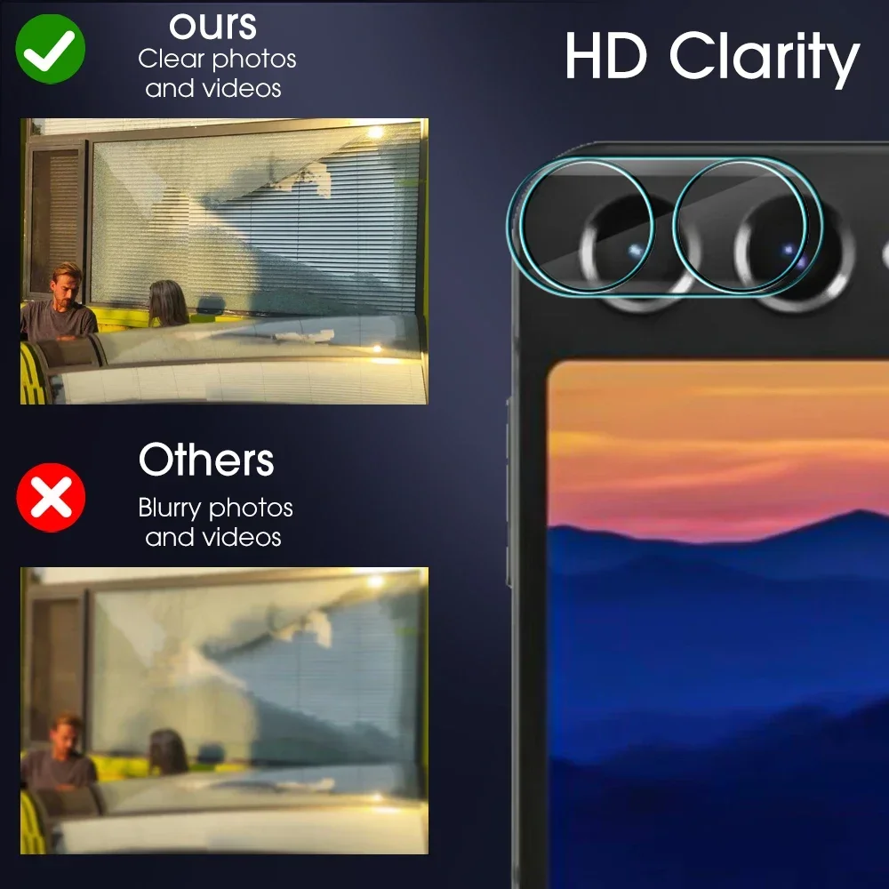 1-3PCS HD Tempered Glass Clear Lens Protector Film For Samsung Galaxy Z Flip 7 6 5 4 Anti-scratch Camera Cover Phone Accessorios