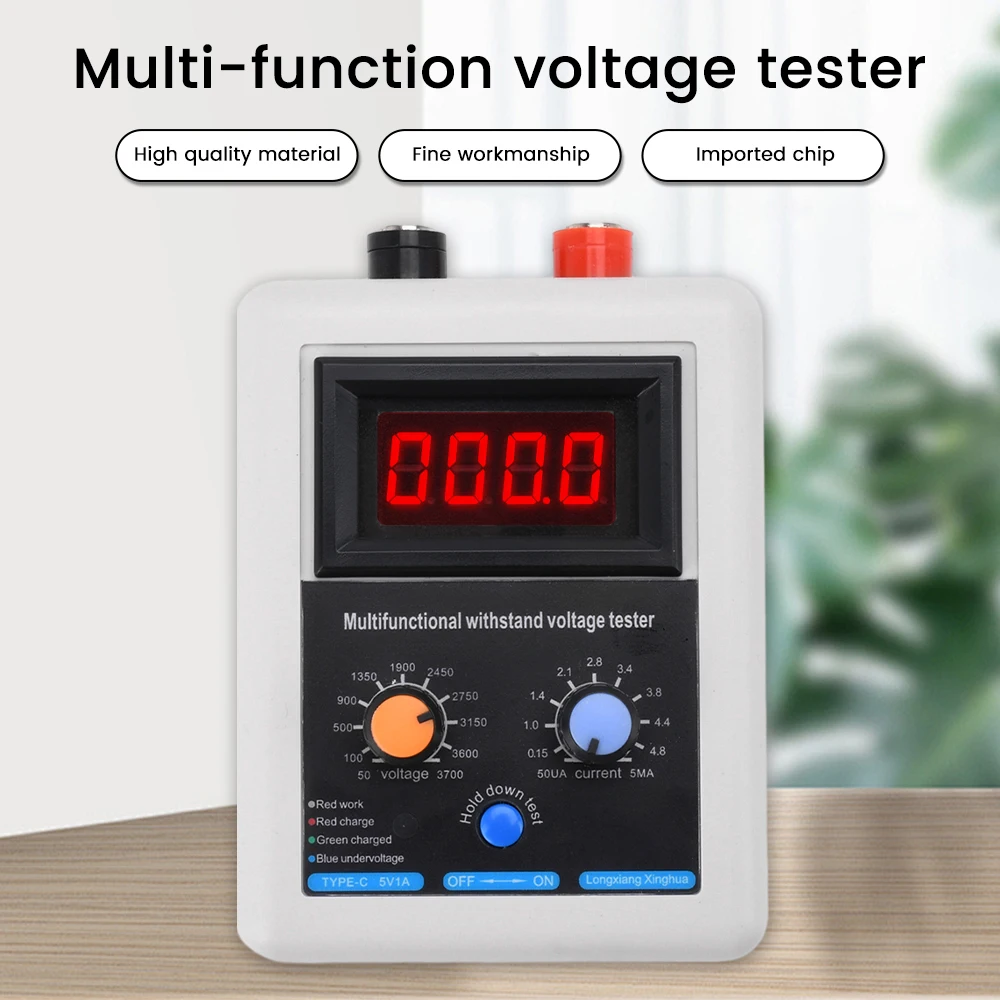 0V-3700V IGBT Voltage Transistor Tester Diode MOS Triode Capacitor Resistor Withstand Tester LCD Display Voltmeter Multimeter