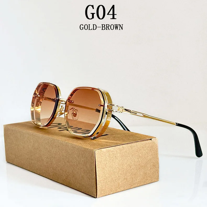 2024 Steampunk Sonnenbrille Für Männer Modische Platz Punk Mode Gläser Designer Sonnenbrille Frauen Trendy Gafas De Sol Hombre – Detail 4