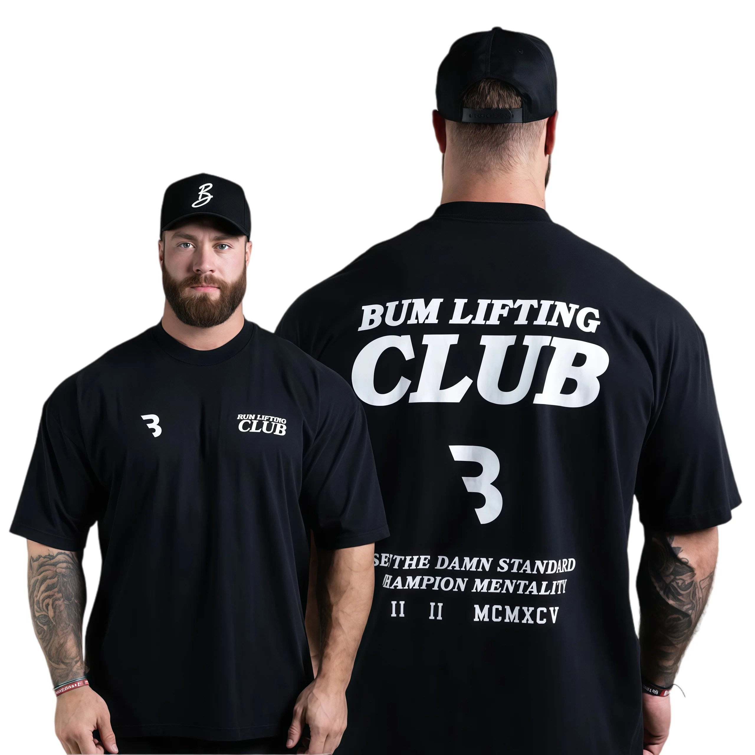 Men BLC Lifting Club Graphic T Shirt Oversized Gym Workout Short Sleeve Tees Bodybuilding Streetwear Casual Cotton Gym T-shirts