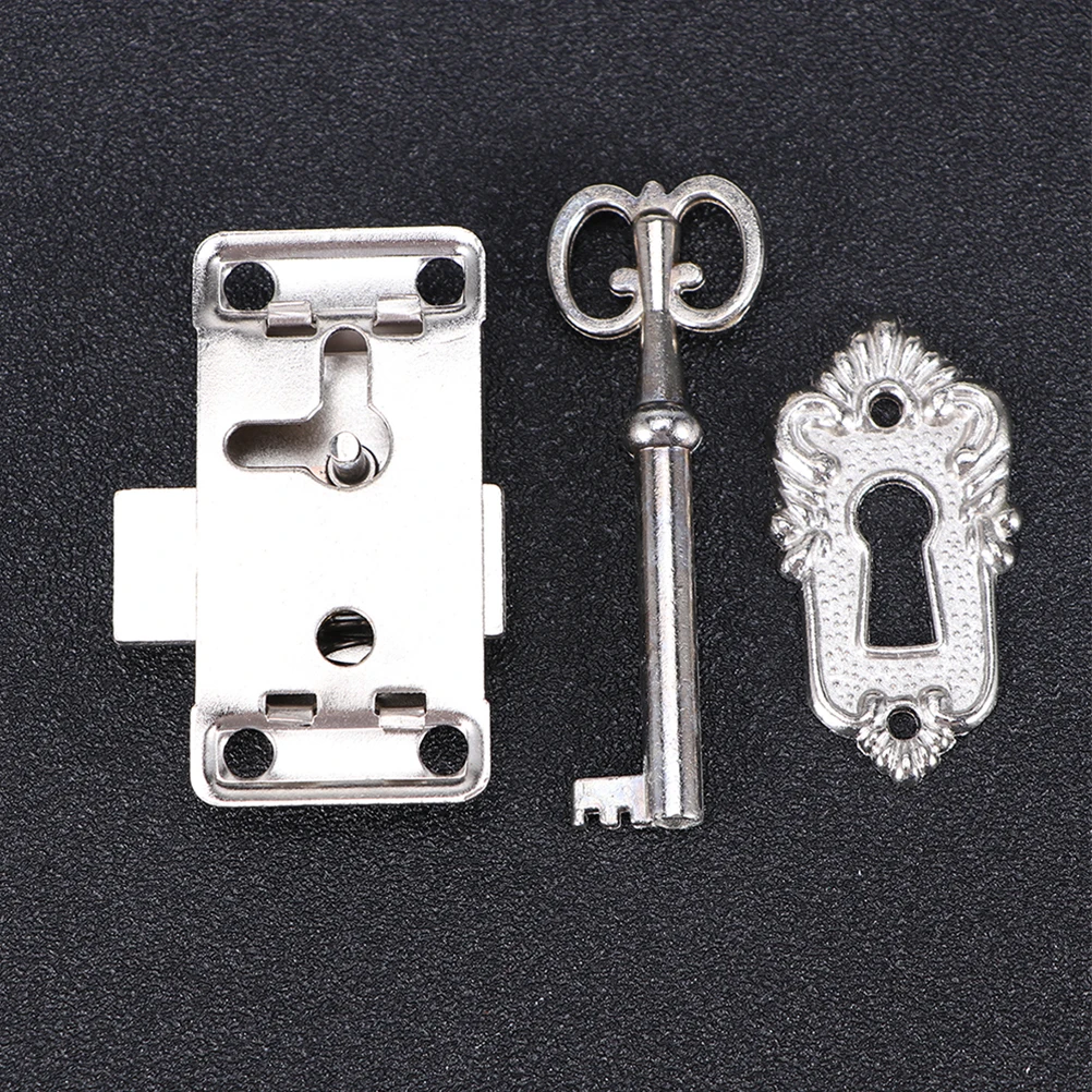 

4 set Furniture Locks Durable Iron Zinc Alloy Corrosion Resistant Rust Proof Vintage Wooden Box Jewelry Cabinet Cupboard Storage