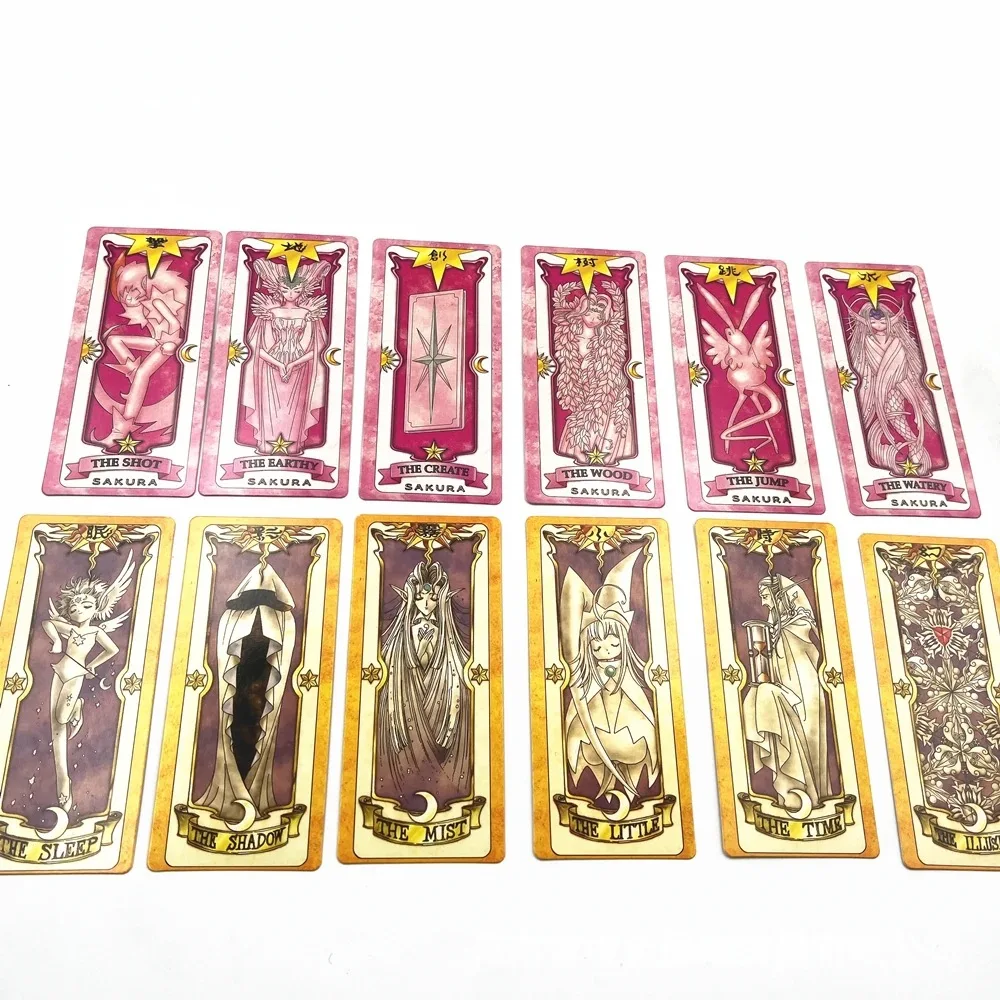 Anime Card Captor Sakura KINOMOTO Clow Cards Tarot Prop Paper Poker Card Cosplay Funny For Family Friend Party Xmas Accessories