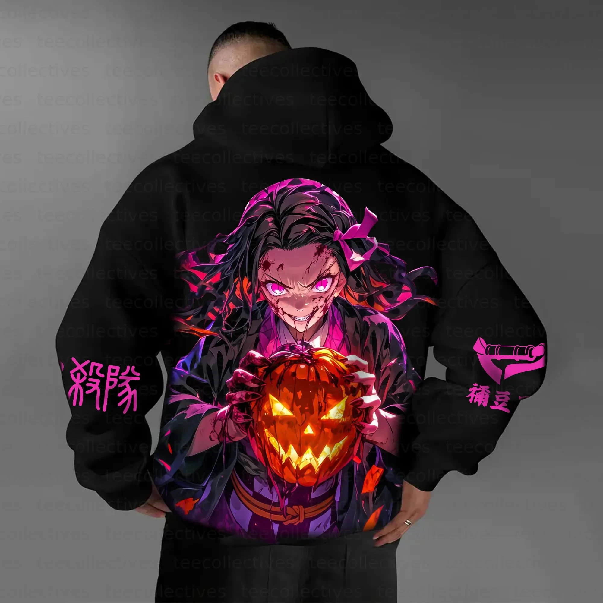 Demon Slayer  Parent-child Clothing Autumn and Winter Japanese Hotblooded Animation Classic Character Hoodie Men's and Women's