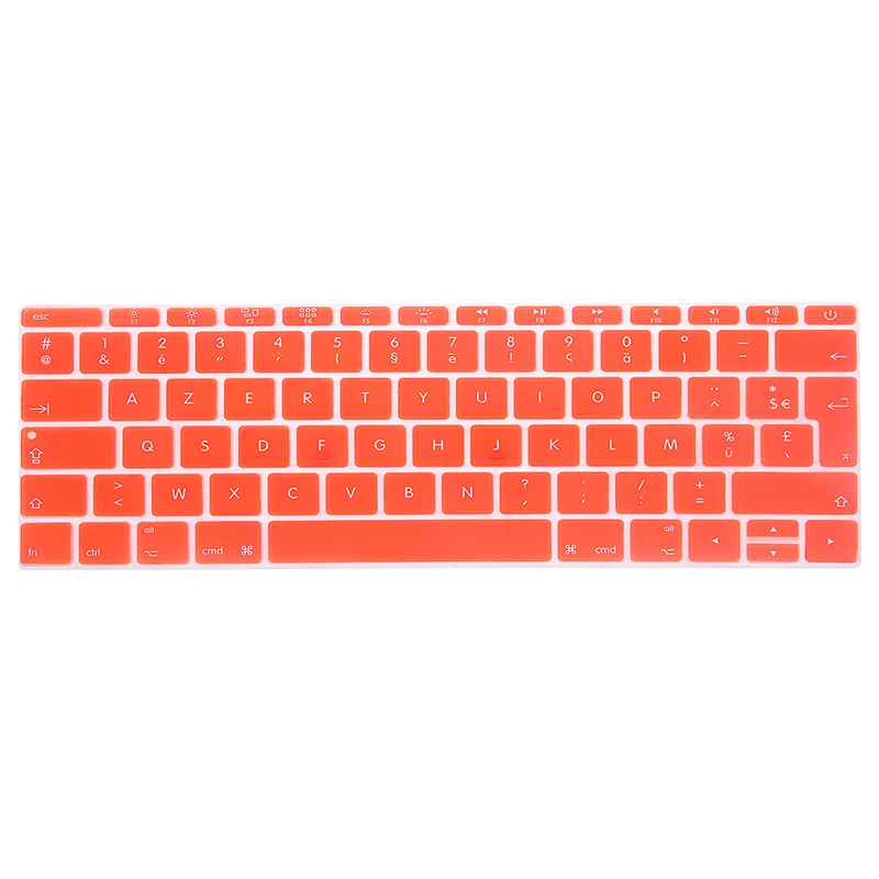 Azerty französisch silikon tastatur abdeckung eu layout für macbook new pro 13 \