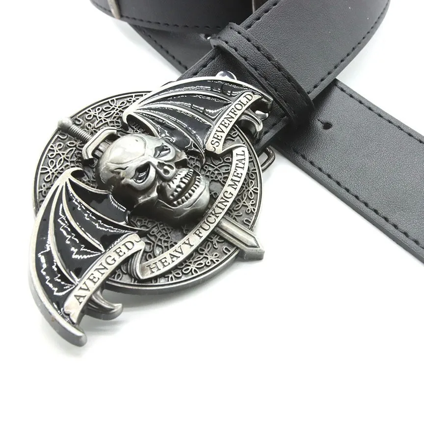 New Designer Skull Wing Belts for Man American Retro Jeans Skirt Accessories Saint Sword Punk Rivet Fashion Y2k Belt view 3