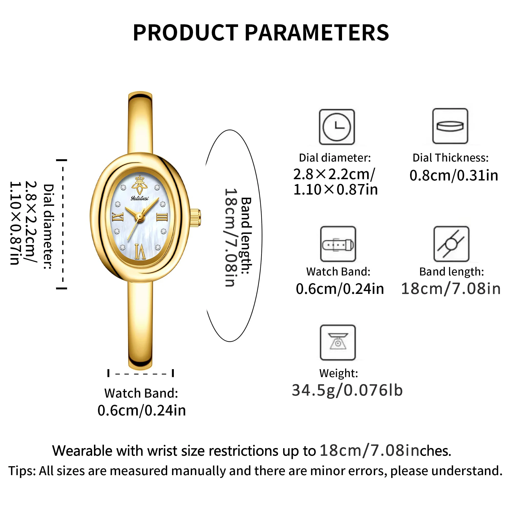 Jam Tangan Kuarsa Wanita Tahan Air YaLaLuSi: Jam Tangan Gelang Dial Oval Minimalis dan Elegan – Hadiah Sempurna Reloj Mujer