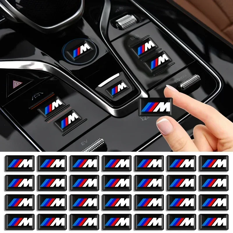 

10Pcs Car Styling 3D Emblem Epoxy Decoration Sticker For BMW M F10 F07 E90 E60 F30 E89 E85 E91 E92 X1 X3 X4 X5 X6 1 3 5 7 Series