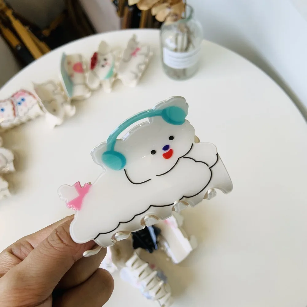

Claw Clip Waterproof Cartoon Animal Shark Clip Sweet Hairgrips Acrylic Hair Claw Elephant Clock Women Hair Accessories Girls