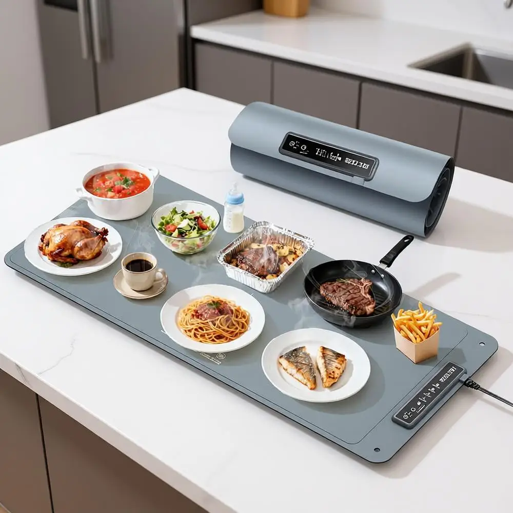 

Портативный греющий коврик Plug and Play, сверхбольшой, 36''x16'', с 4 уровнями температуры, таймером на 5 часов, защитой от детей, для всей семьи