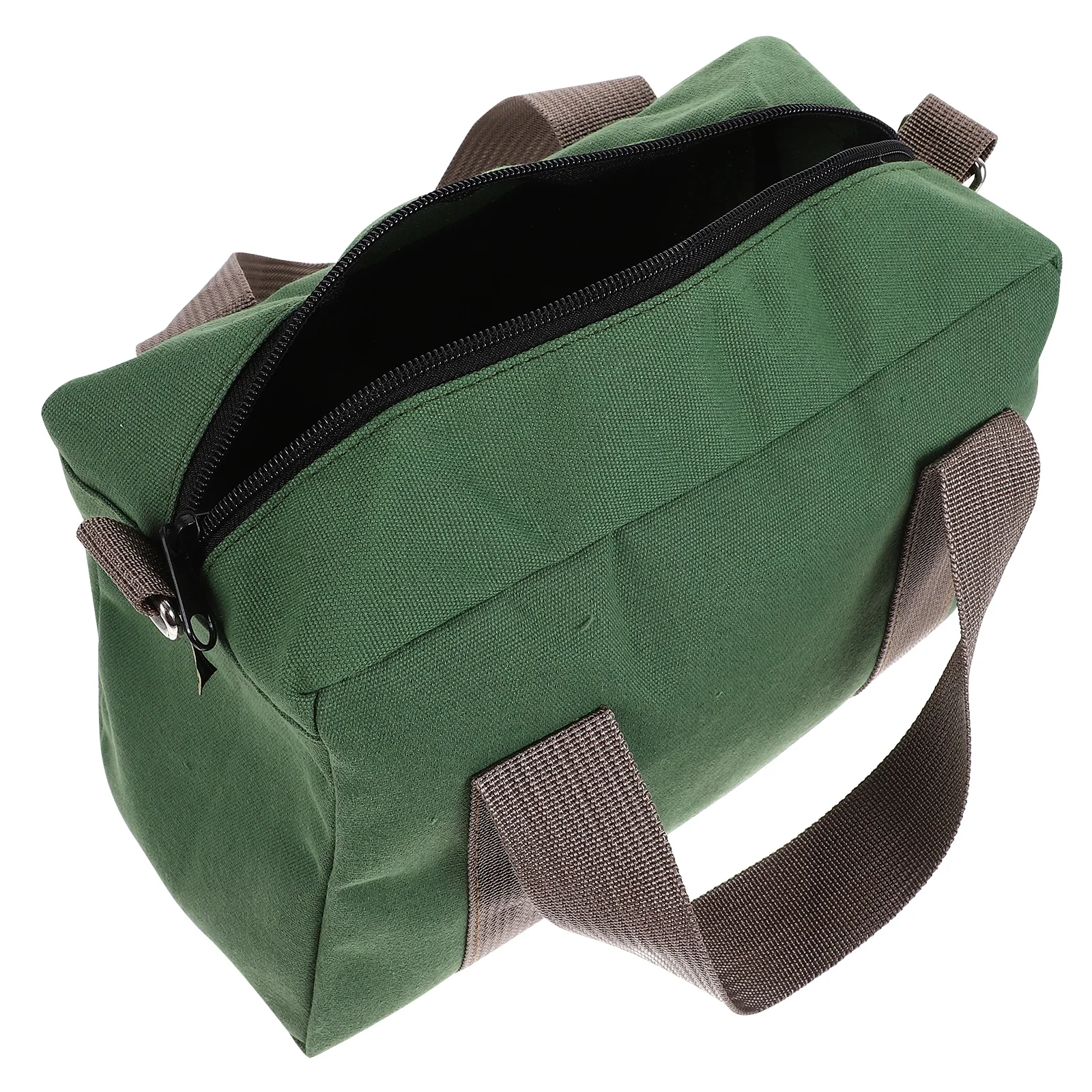 Bolsa de ferramentas de grande capacidade, bolsa de lona com zíper, organizador de ferramentas de jardim, bolsa de armazenamento portátil, organizador de ferramentas com zíper