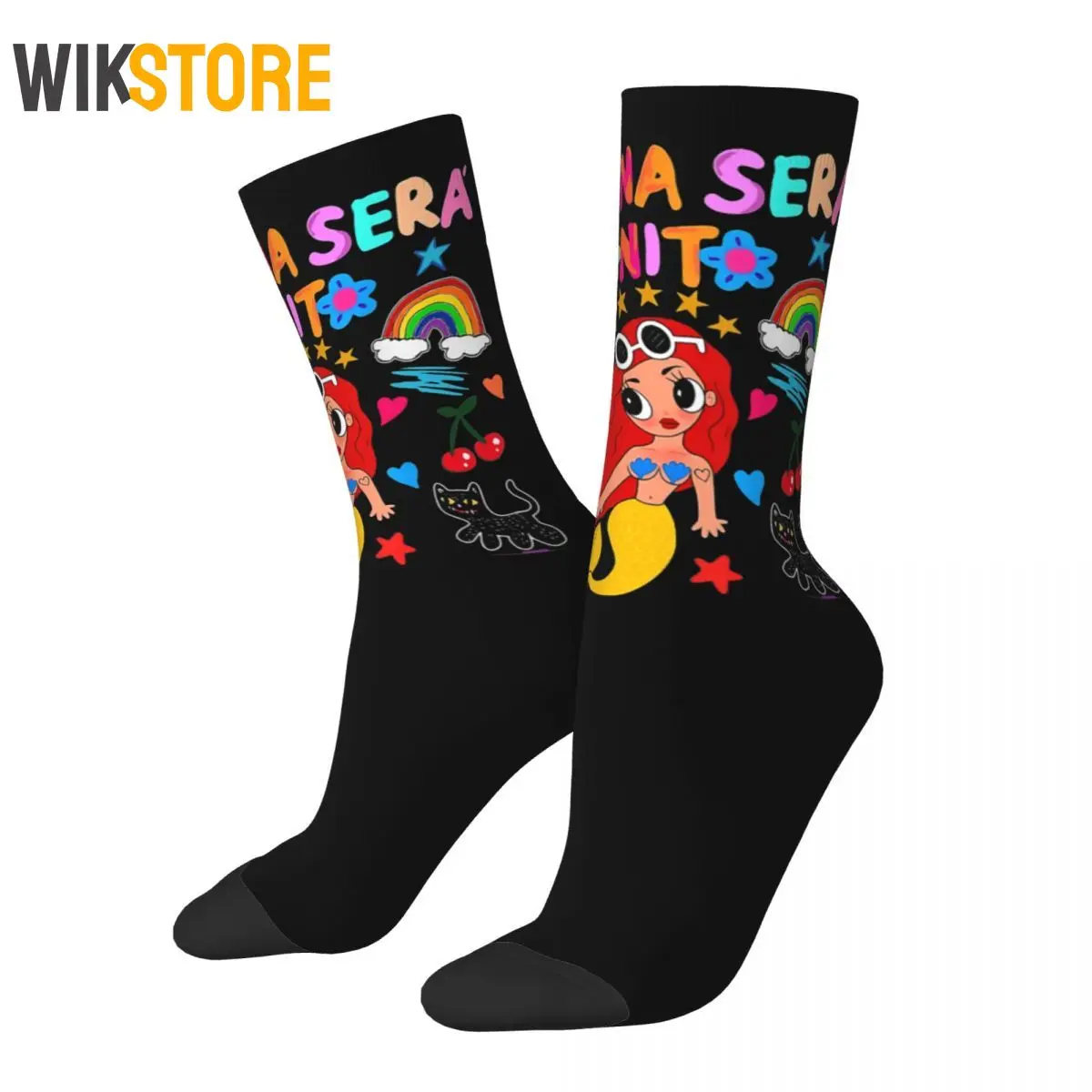 

Funny Male Men Socks Hip Hop Karol G Manana Sera Bonito Fashion Music Sport Women's Socks Spring Summer Autumn Winter Crazy Sock