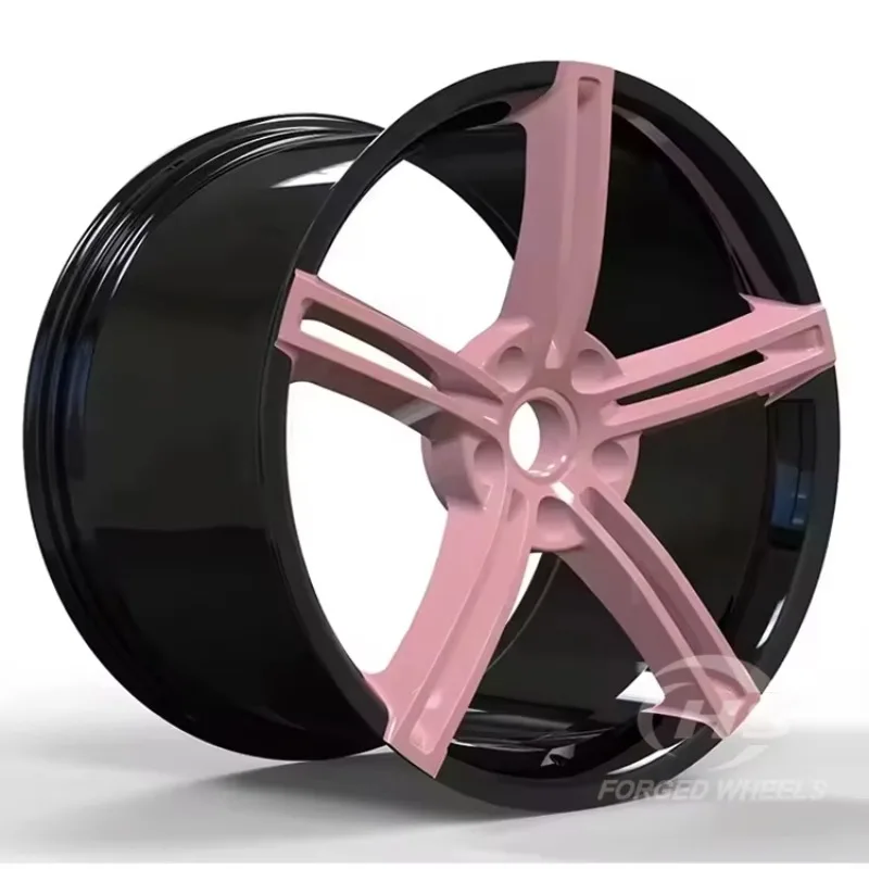 

Customized 5 Spoke 6061-T6 Aluminium Alloy Forged Wheels 18-22Inch Rims 5x114.3 5x120 5x130 for Porsche