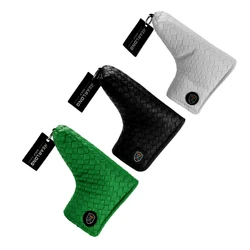 New Style Woven Magnet Closure Golf Club  Putter Cover PU Straight Protective Cover Cap