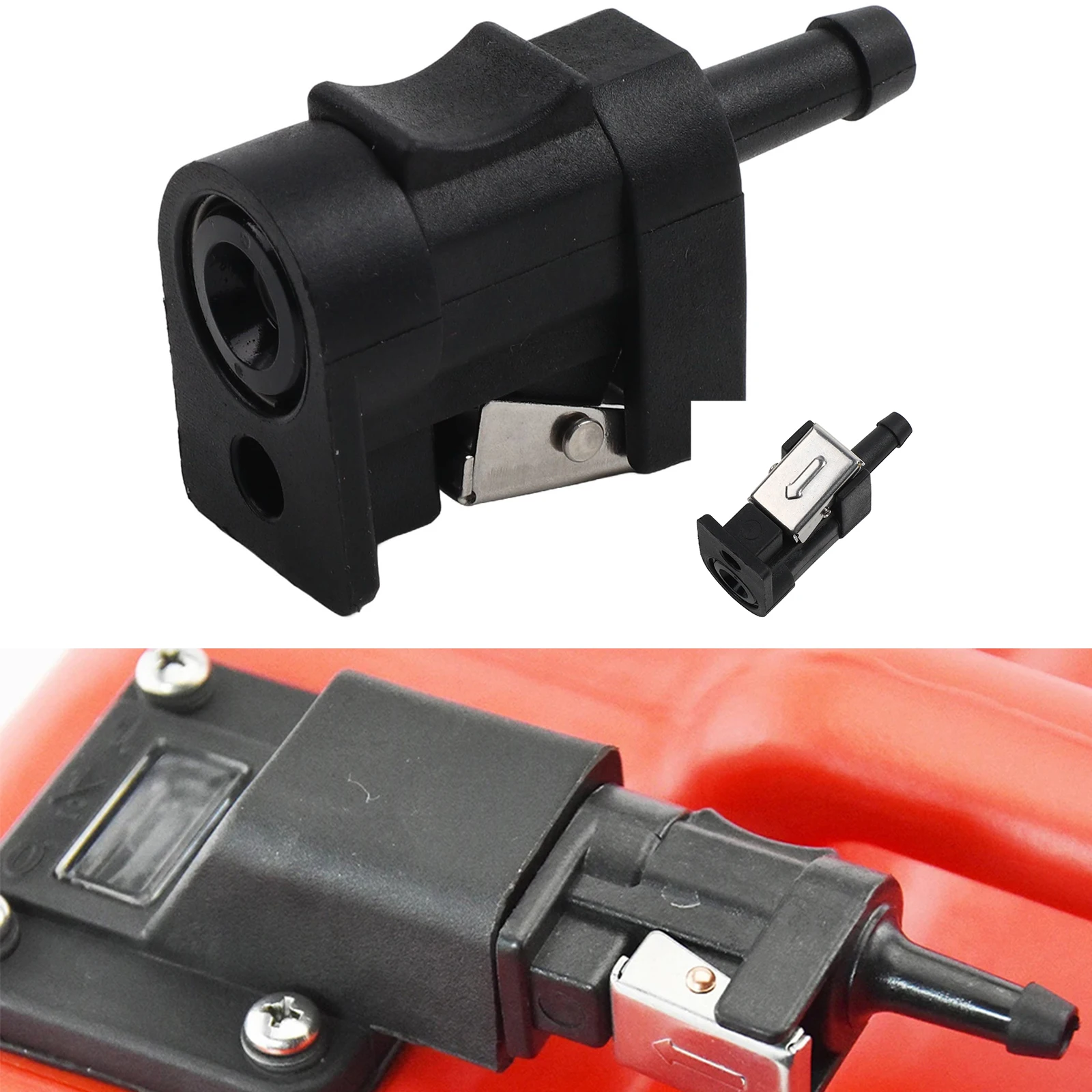 Boat Maintenance 8mm Female Connector Marine Fuel Connector Compatible With 516 Hose Efficient Performance For Outboard Motors