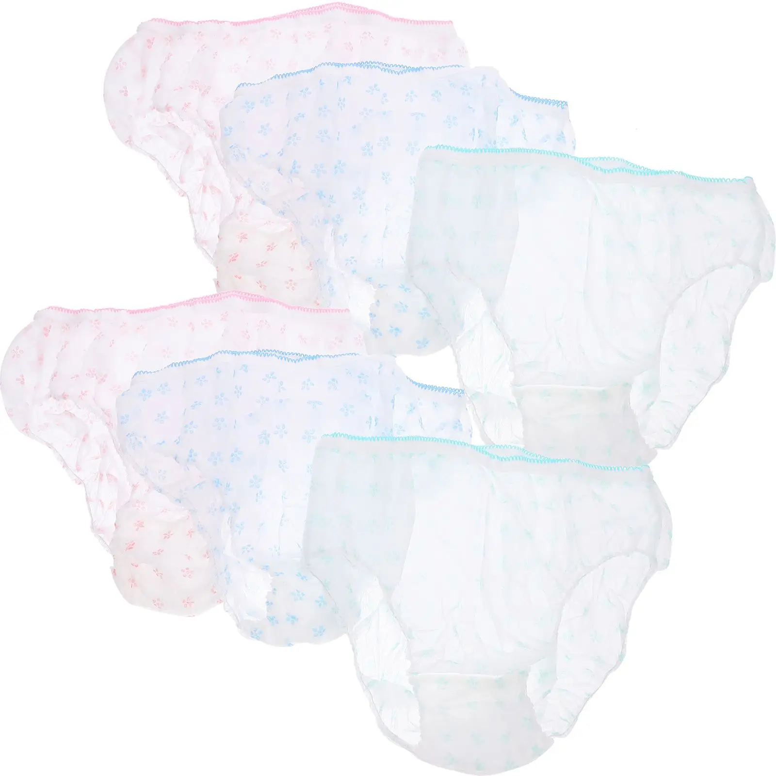7Pcs Disposable Women Disposable Briefs Breathable Non-Toxic Postpartum Travel Maternity Underwear Ladies Briefs