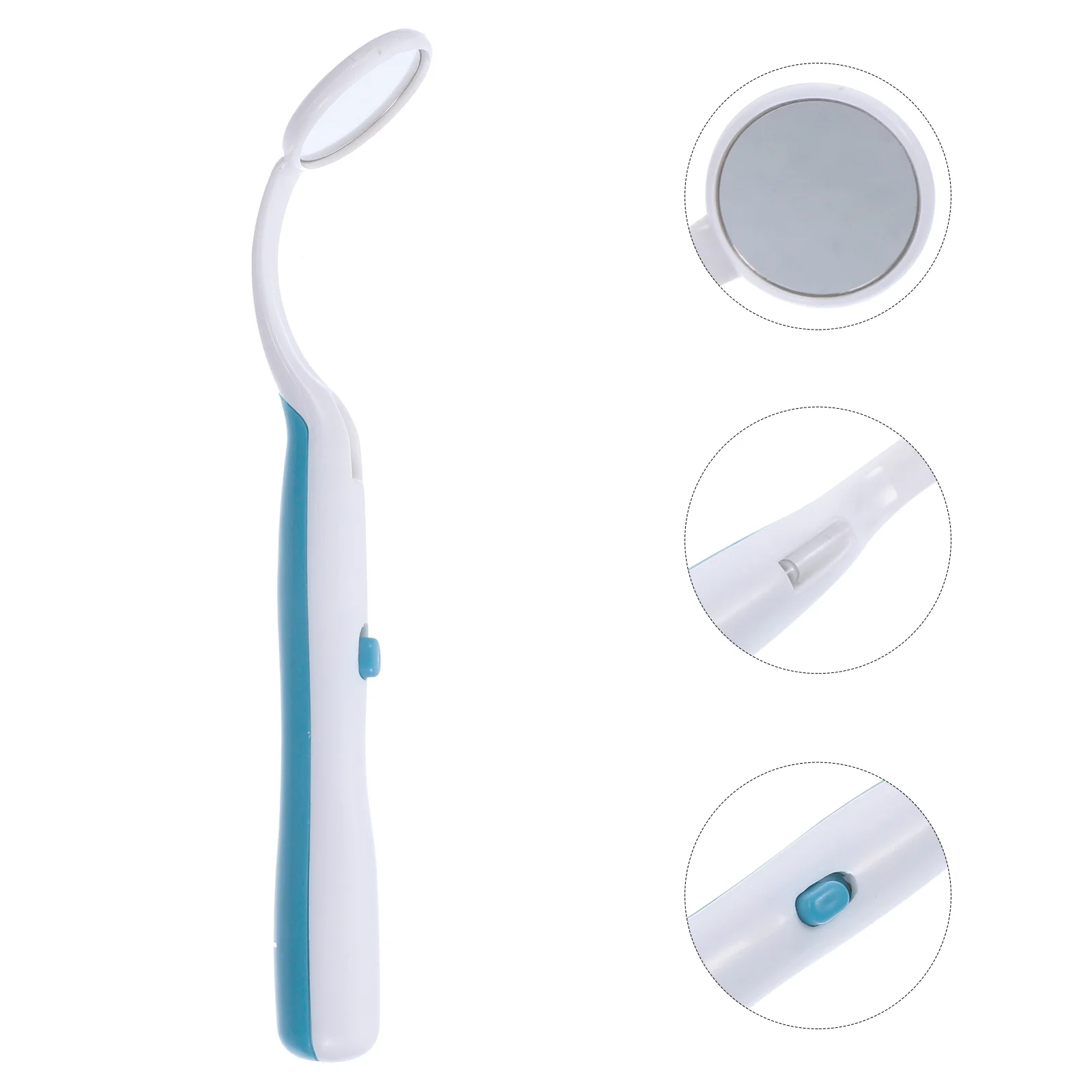 Espelho dental oral led luminoso antiembaçante boca espelho de inspeção de dente (rosa) boca espelho dental