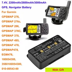 Cameron Sino 7.4V 2200mAh/2600mAh/3000mAh GPS Navigator Battery for Garmin GPSMAP 276, 276c, 296, 376C, 378, 478, 495, EGM478