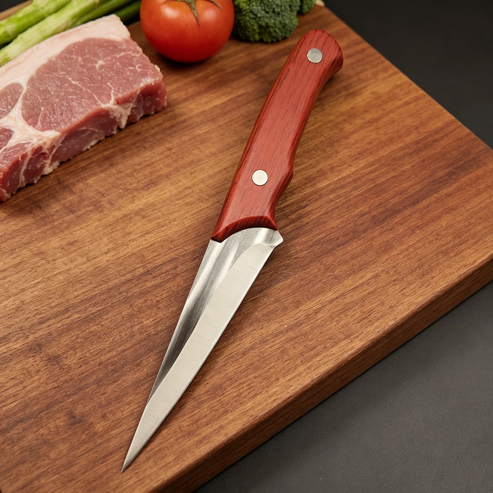Hand-Forged Boning Knife High Carbon Stainless Steel Butcher Knife with Sheath Sharp Meat Cutting Knife for Deboning Filleting