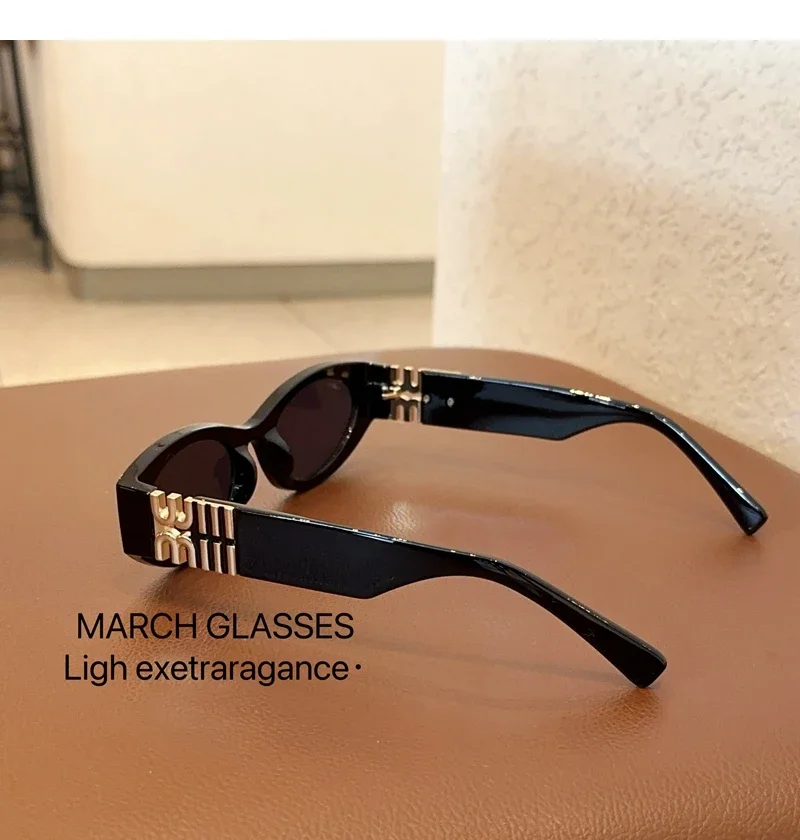 Retro Oval Tortoise Shell Sunglasses Gold Accent Small Frame Shades  Fashion Eyewear for Women Gafas De Sol Luxury Sun Glasses view 5