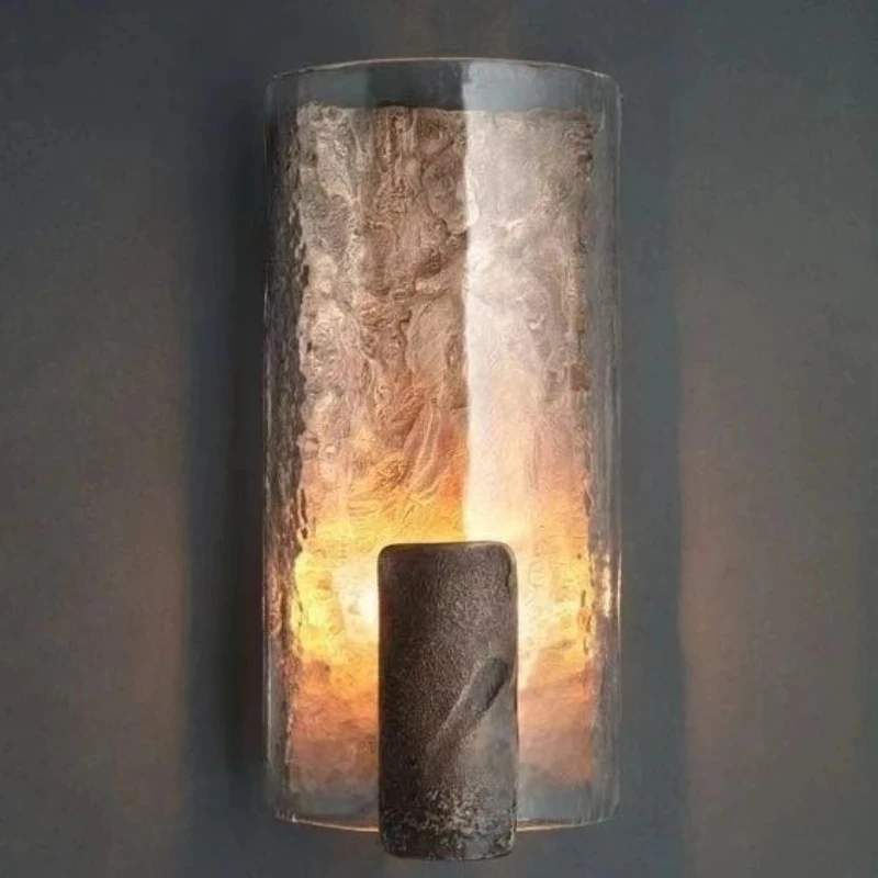 Modern Designer Creative LED Glass Lampshade Wall Light Corridor Bedside in Front of The Mirror Stairs Minimalist G9 Bulb Lighti