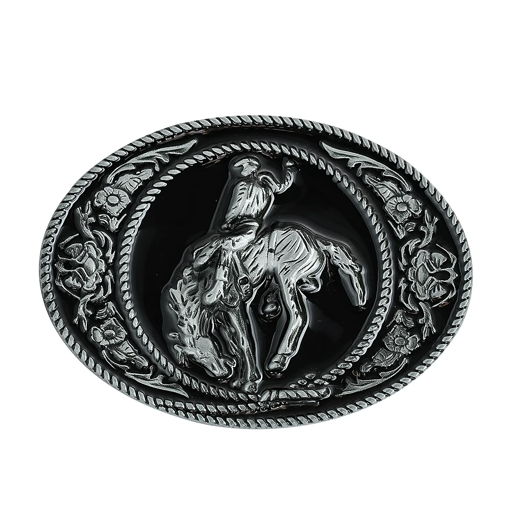 

Alloy Western Cowboy with Horse Riding Belt Buckle The Bullring Rodeo Waistband Buckle Leather Craft Men's Jeans Accessories