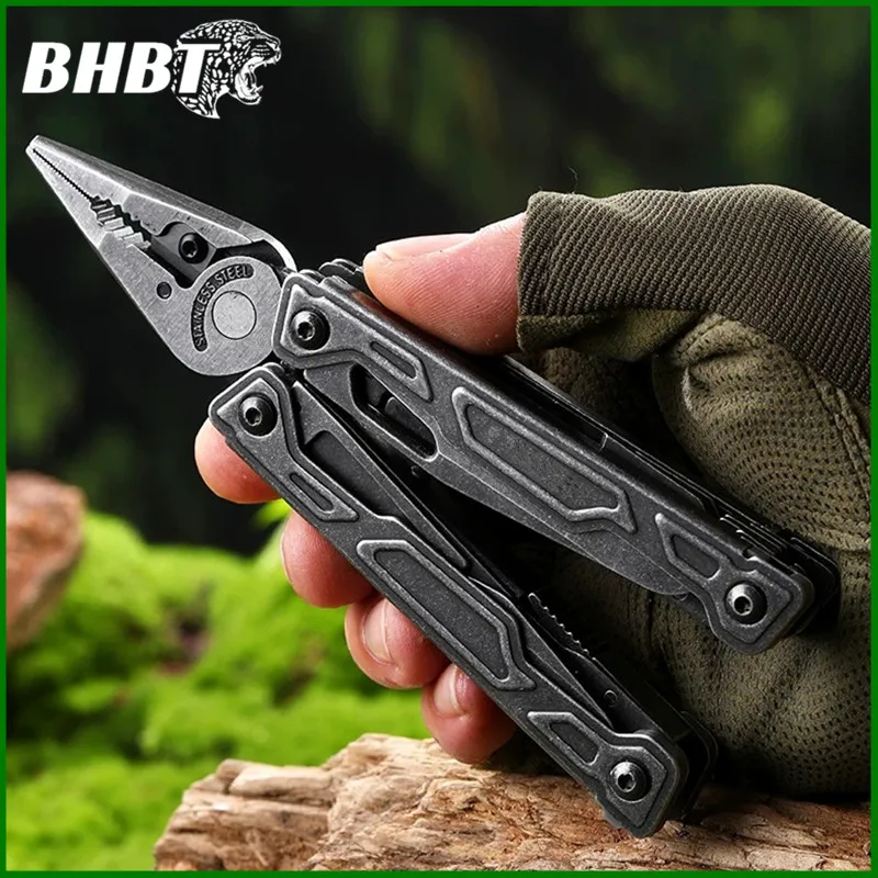 

BHBT 27 в 1, многофункциональный инструмент, плоскогубцы, карманный нож, EDC, портативный, для выживания на природе, для кемпинга, многофункциональный инструмент с битами