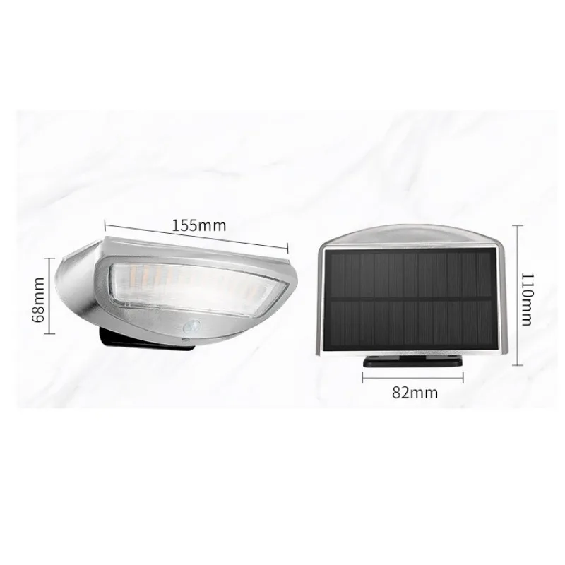 Luz LED Solar con Sensor de movimiento, reflector inalámbrico para exteriores, iluminación de pared para pasillo, detección humana, hogar y jardín