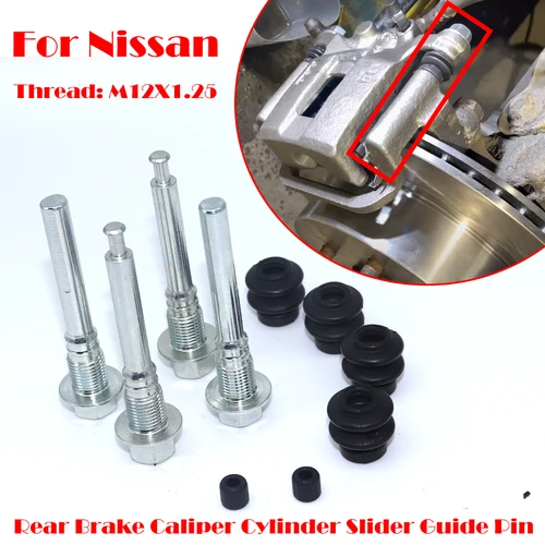 Imagen 1 del producto Pasador guía deslizante de cilindro de pinza de freno trasero para Nissan Juke F15/F16 Qashqai J10 Dualis x-trail T30 T31 Perno de carcasa de disco de Murano
