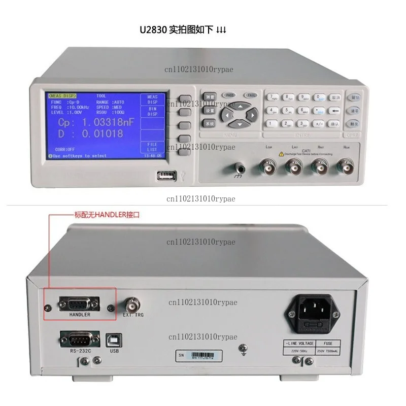 Resistor, capacitor and inductor component tester - High-precision U2830 desktop LCR digital bridge