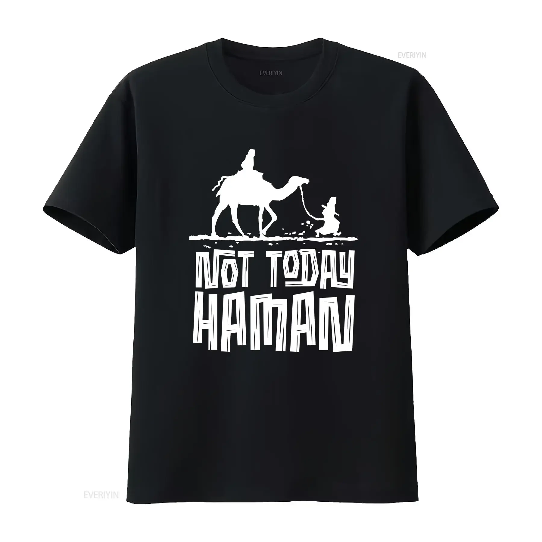 

Purim Jewish Humor Not Today Haman Costume Dress Up T Shirt vintage Washed graphic homme fashion Top For Everyday Wear