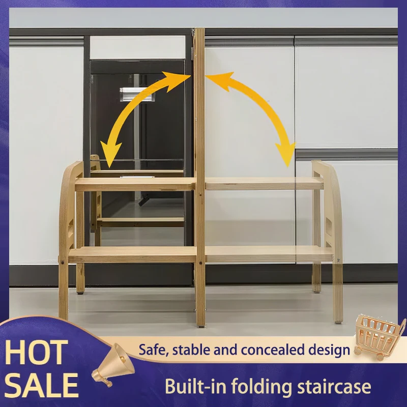 

Multipurpose Folding Step Stool For Home Kids Safe Height Increase Appliance Access Under-Shelf Space Saving Foldable Design