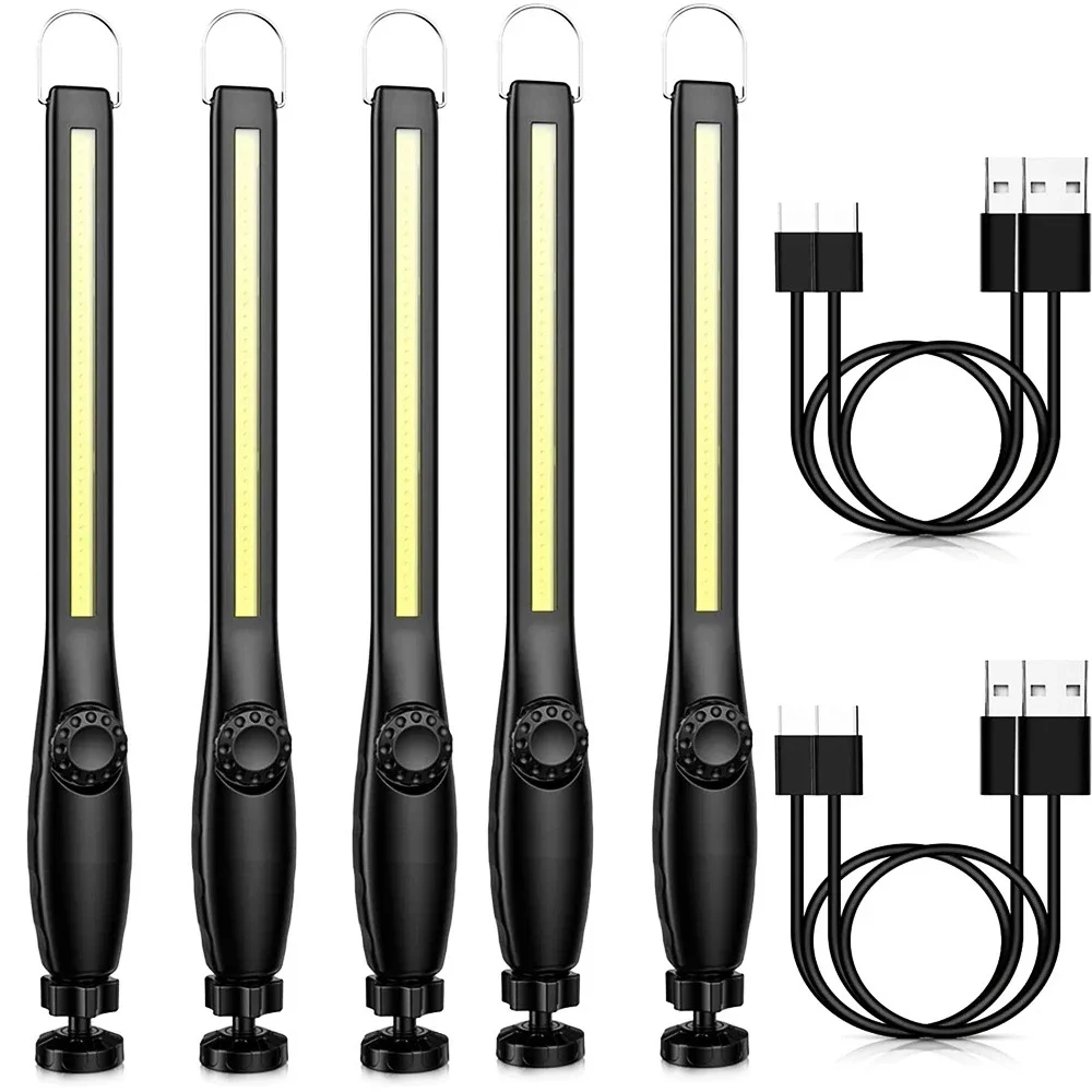 XIWANGFIRE 1- 5Pack COB + LED Taschenlampe Magnetische Arbeit Licht USB Aufladbare Taschenlampe Tragbare Laterne Inspektion Licht Camping Auto reparatur Lampe 9