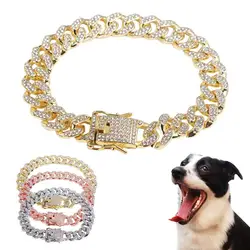 Luxury Personalized Dog Accessories Fighting Necklace Metal Pet Supplies Dog Jewelry Necklace Pet Chain Collar