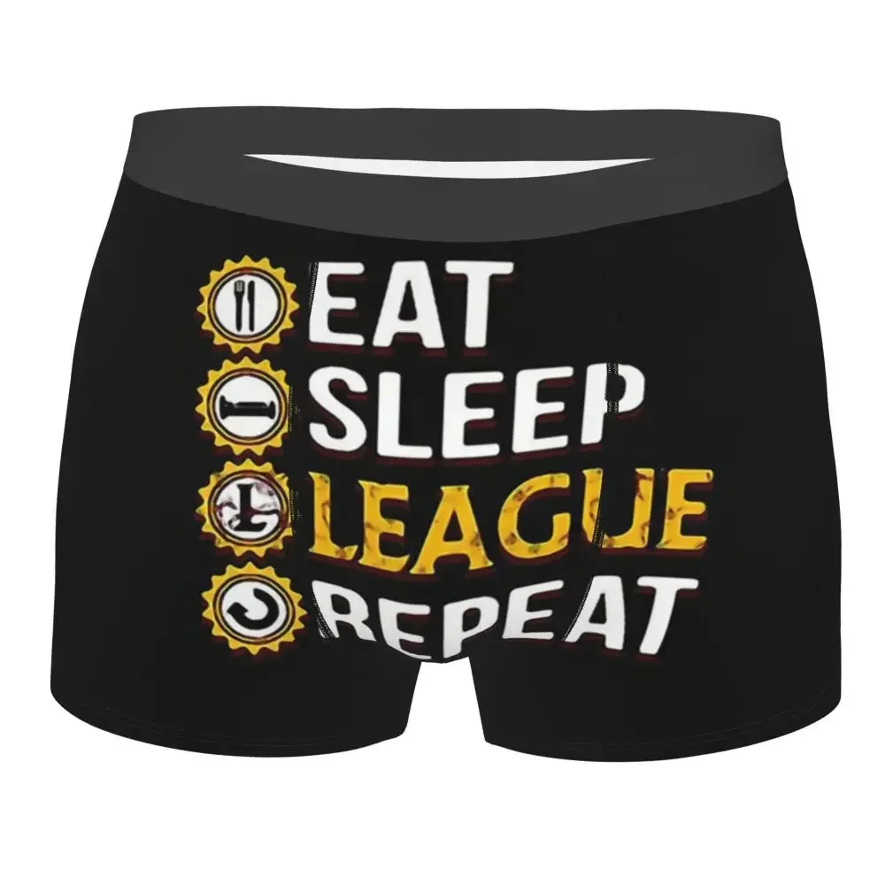 

League Of Legends Game Eat Sleep Repeat Underpants Cotton Panties Men's Underwear Sexy Shorts Boxer Briefs