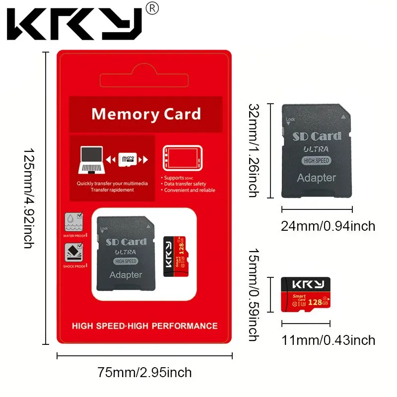 Micro Memory SD Card U3 128GB 64B 32GB SD Card SD/TF Flash Card 32GB 64GB 128GB U3 Class 10 Memory Card For Phone