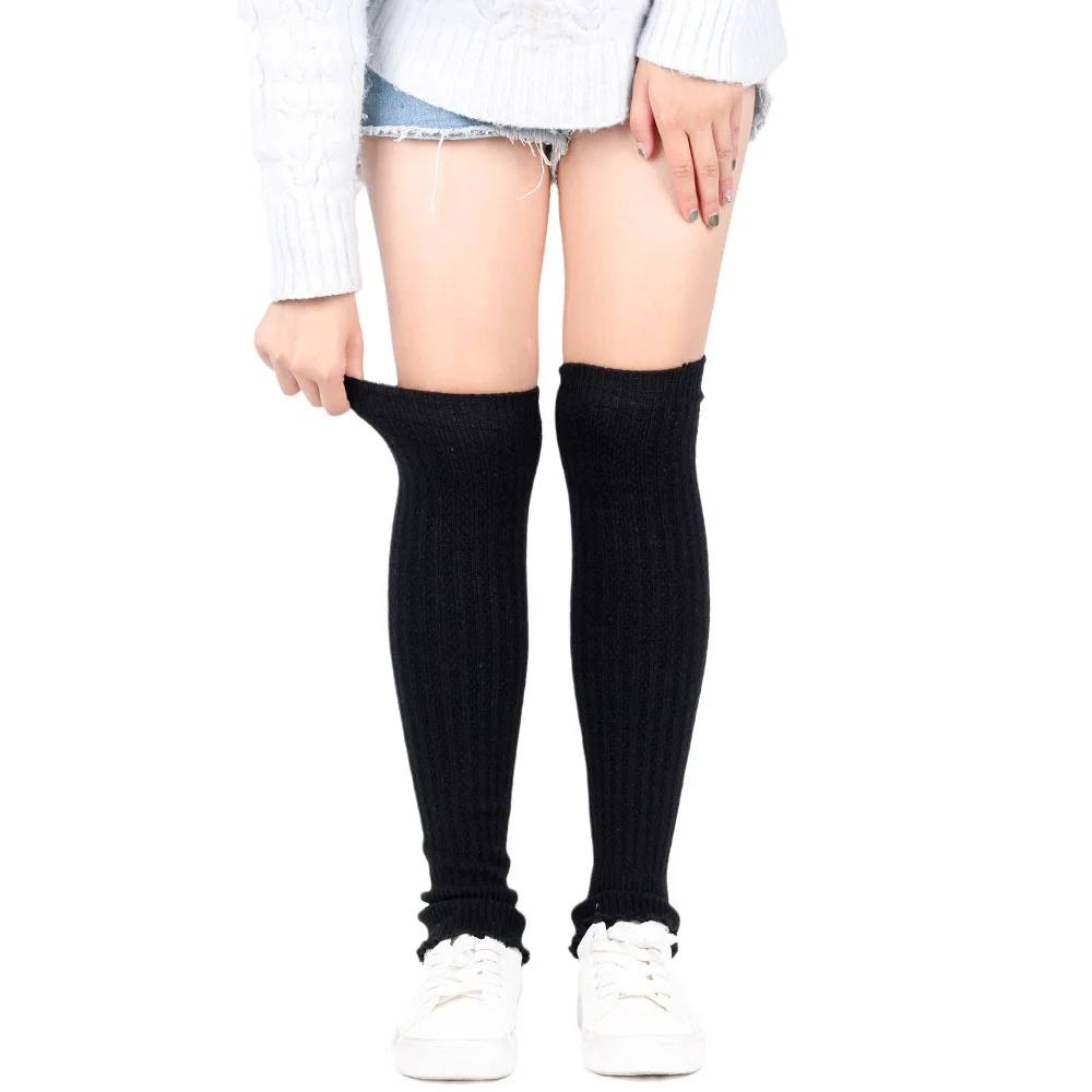 Boots Sock Cuffs Red Blue Leg Warmers Womens Goth Y2k Warm Thermal Ladies Winter Ankle Gaiter Wool Long Socks Knee High Female