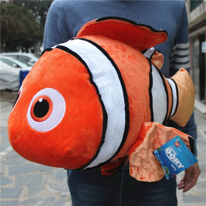 DISNEY 25inch Finding Nemo Plush Fish Clownfish Nemo Cartoon Dory Fish Doll Pillow Xmas Gift Kawaii Nemo Plush Doll